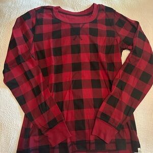 Pact Red and Black Plaid Fitted Pajama Set